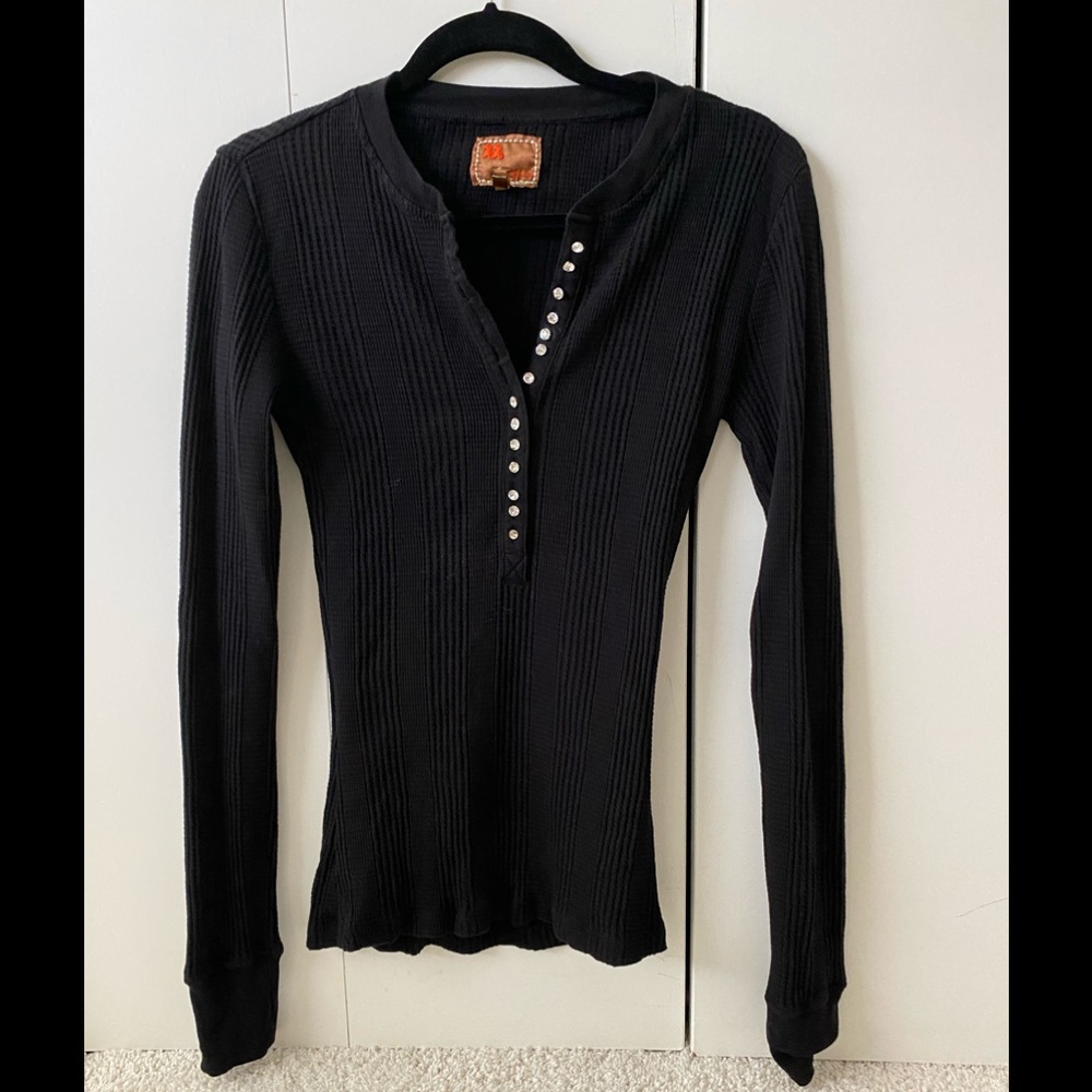 SWEATER with Rhinestone Buttons